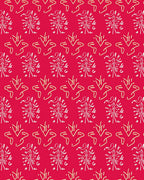 Crimson White Yellow Abstract Branch Rug