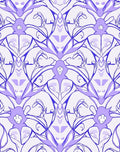 Lilac And Blue Abstract Floral Design Rug