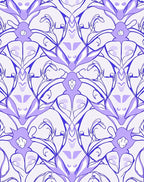 Lilac And Blue Abstract Floral Design Rug
