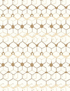 Natural Hexagon Floral Pattern Rug