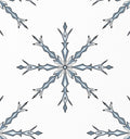 Chic Frosty Snowflake Medallion Rug