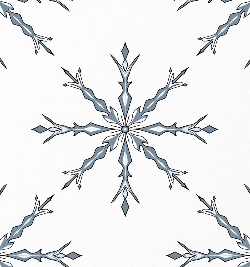 Chic Frosty Snowflake Medallion Rug