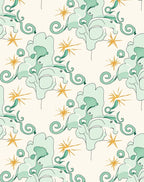 Ethereal Swirls Starbursts Design Rug