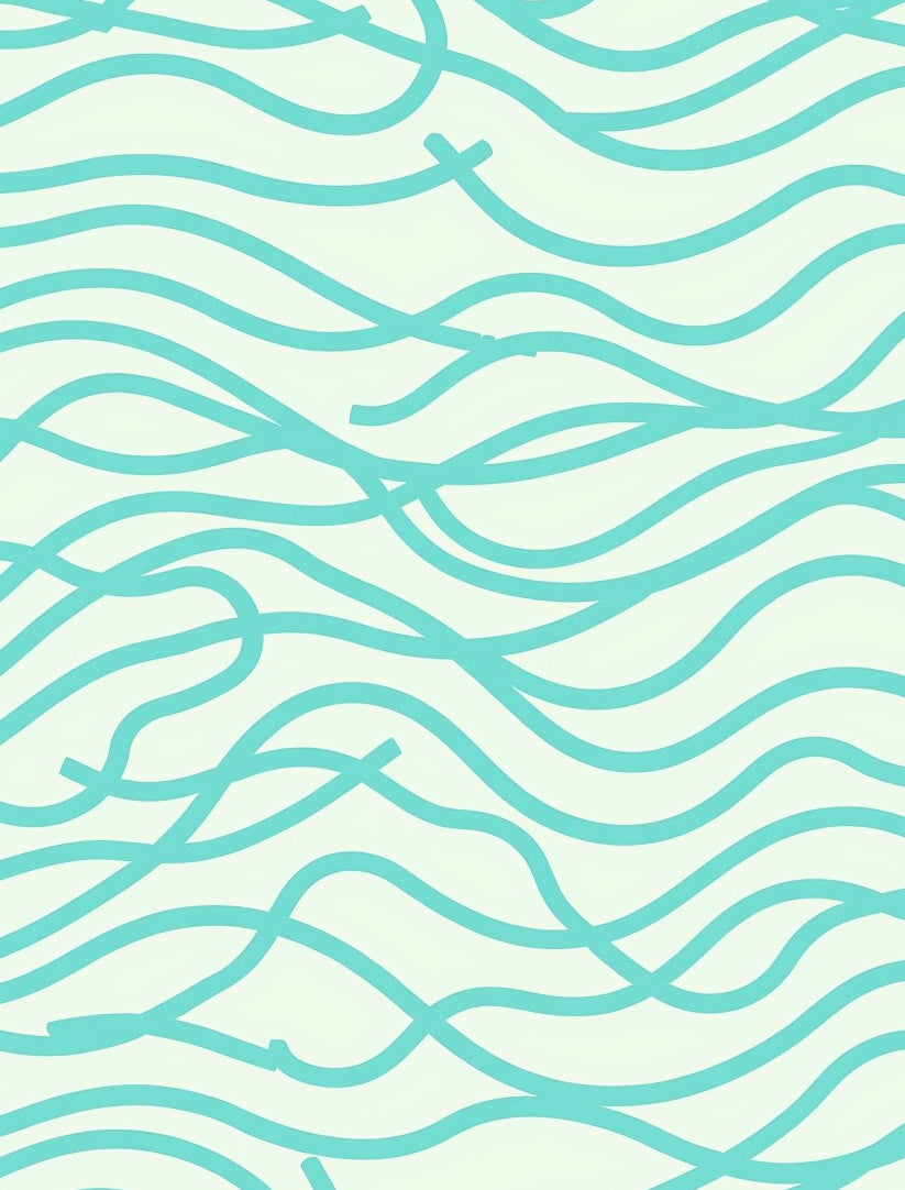 Aqua Flow Abstract Pattern Rug