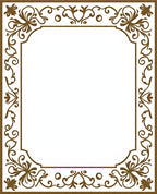 Decorative Brown Floral Border Design Rug