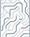 Gray Circuit Board Graphic Rug