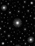 Sparkling Starry Night Pattern Rug