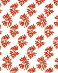 Red Floral Patterned Abstract Rug
