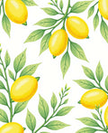 Fresh Lemon Branches Pattern Rug
