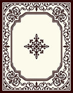 Classic Filigree Pattern Frame Rug
