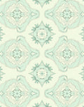 Soft Aqua Floral Mandala Pattern Rug