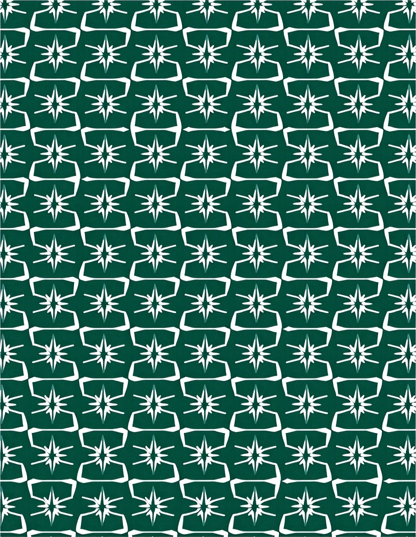 Modern Starburst Geometric Pattern Rug