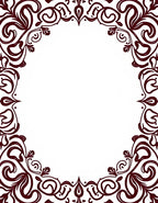 Ornate Swirl Botanical Frame Rug
