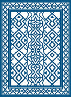 Intricate Lattice Geometric Design Rug
