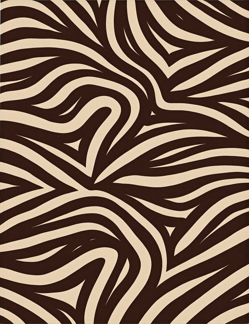 Jaguar Pattern Wavy Abstract Design Rug