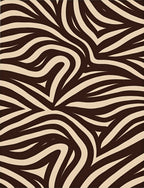 Jaguar Pattern Wavy Abstract Design Rug