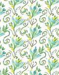 Whimsical Floral Print With Swirls Rug