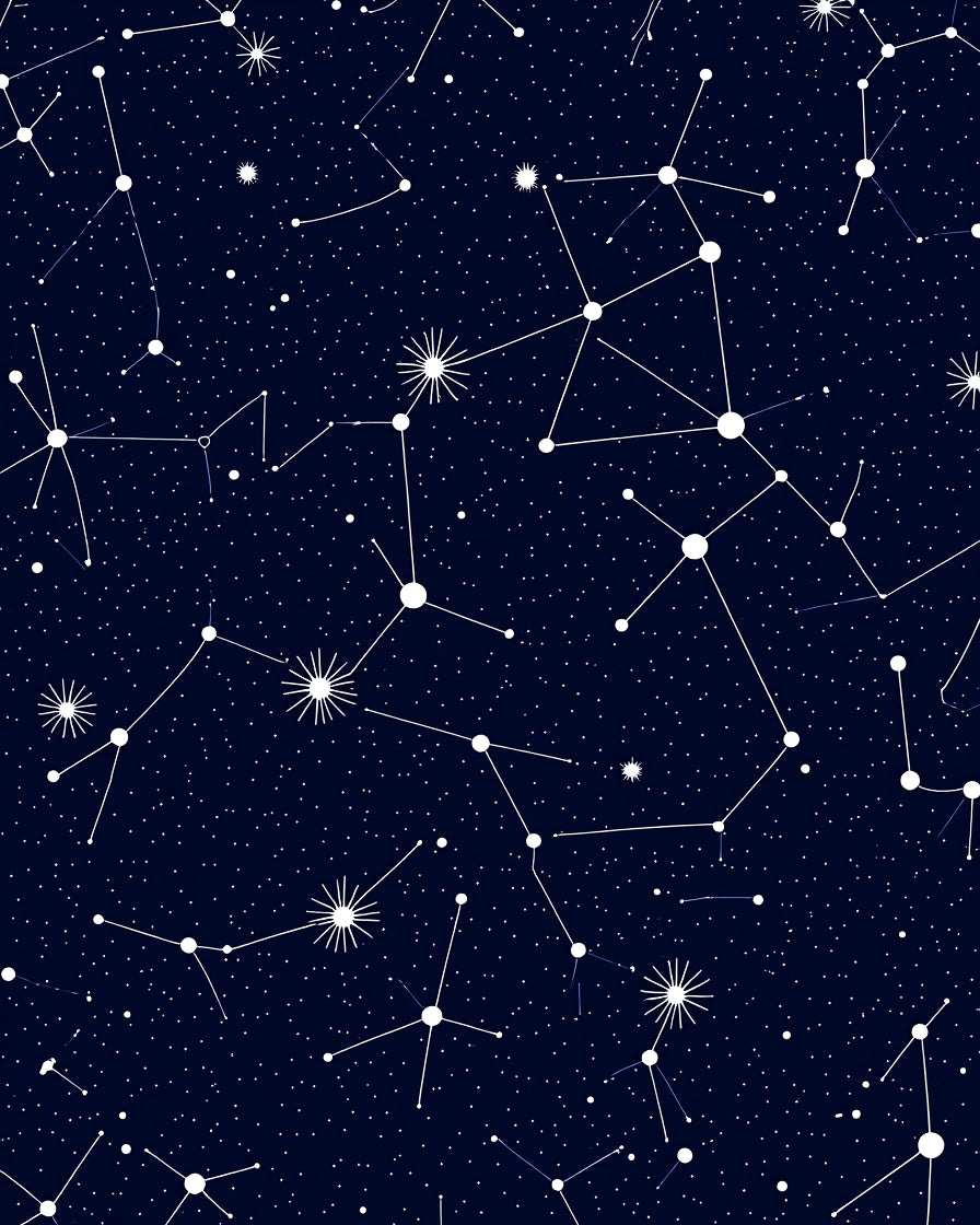 Celestial Star Constellation Pattern Rug