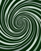 Green White Swirl Optical Rug