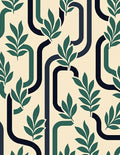 Retro Leafy Vine Pattern Rug