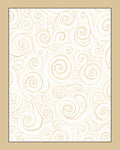 Cream Swirls Tangential Triangles Rug