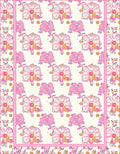 Whimsical Pink Floral Pattern Rug