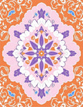 Ornate Floral Mandala Inspired Rug