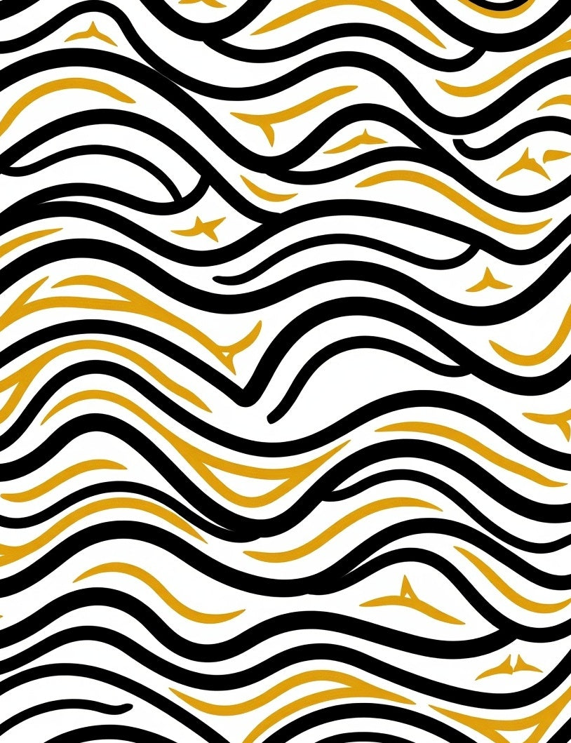 Bold Wavy Stripe Geometric Design Rug