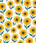 Bold Yellow Daisy Floral Pattern Rug