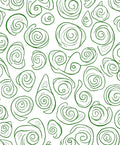 Green Swirling Shell Abstract Rug