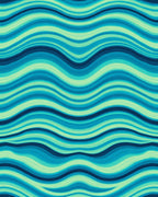 Oceanic Wave Pattern Rug