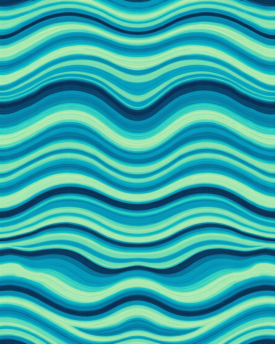 Oceanic Wave Pattern Rug