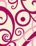 Crimson Pink Swirl Pattern Rug