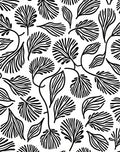 Organic Swirl Leaf Pattern Rug