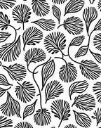 Organic Swirl Leaf Pattern Rug
