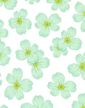 Soft Teal Petal Pattern Design Rug