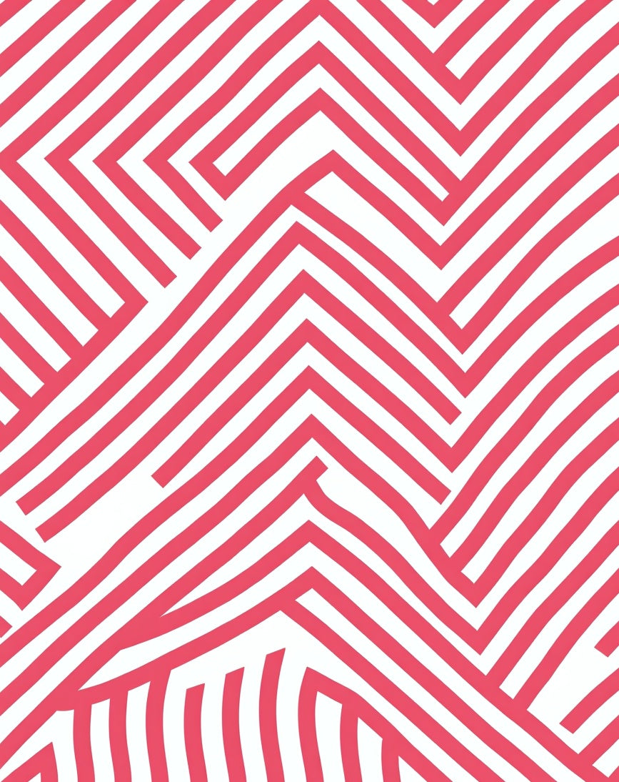 Bold Pink 2 Tone Geometric Design Rug