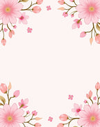 Pink Blossom Floral Pattern Rug
