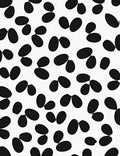 Abstract Black Spotty Design Rug