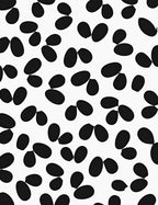 Abstract Black Spotty Design Rug