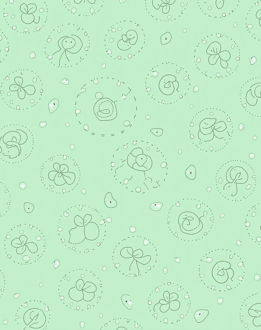 Whimsical Nature Sketch Pattern Rug