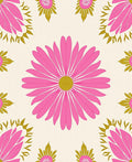 Retro Pink 2 Tone Floral Pattern Rug