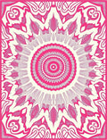 Vibrant Pink Mandala Pattern Rug