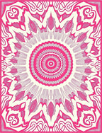 Vibrant Pink Mandala Pattern Rug