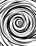 Black and White Swirl Pattern Rug