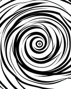 Black and White Swirl Pattern Rug