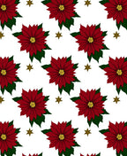 Crimson Poinsettia Star Medallion Rug