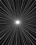 Radiant Burst Black White Line Art Rug