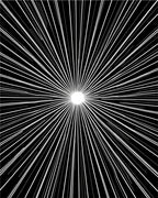 Radiant Burst Black White Line Art Rug