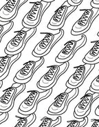 Athletic Shoe Pattern Print Rug